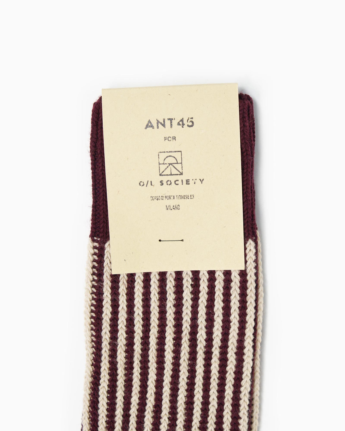 Calze a righe short X ANT45 - Burgundy