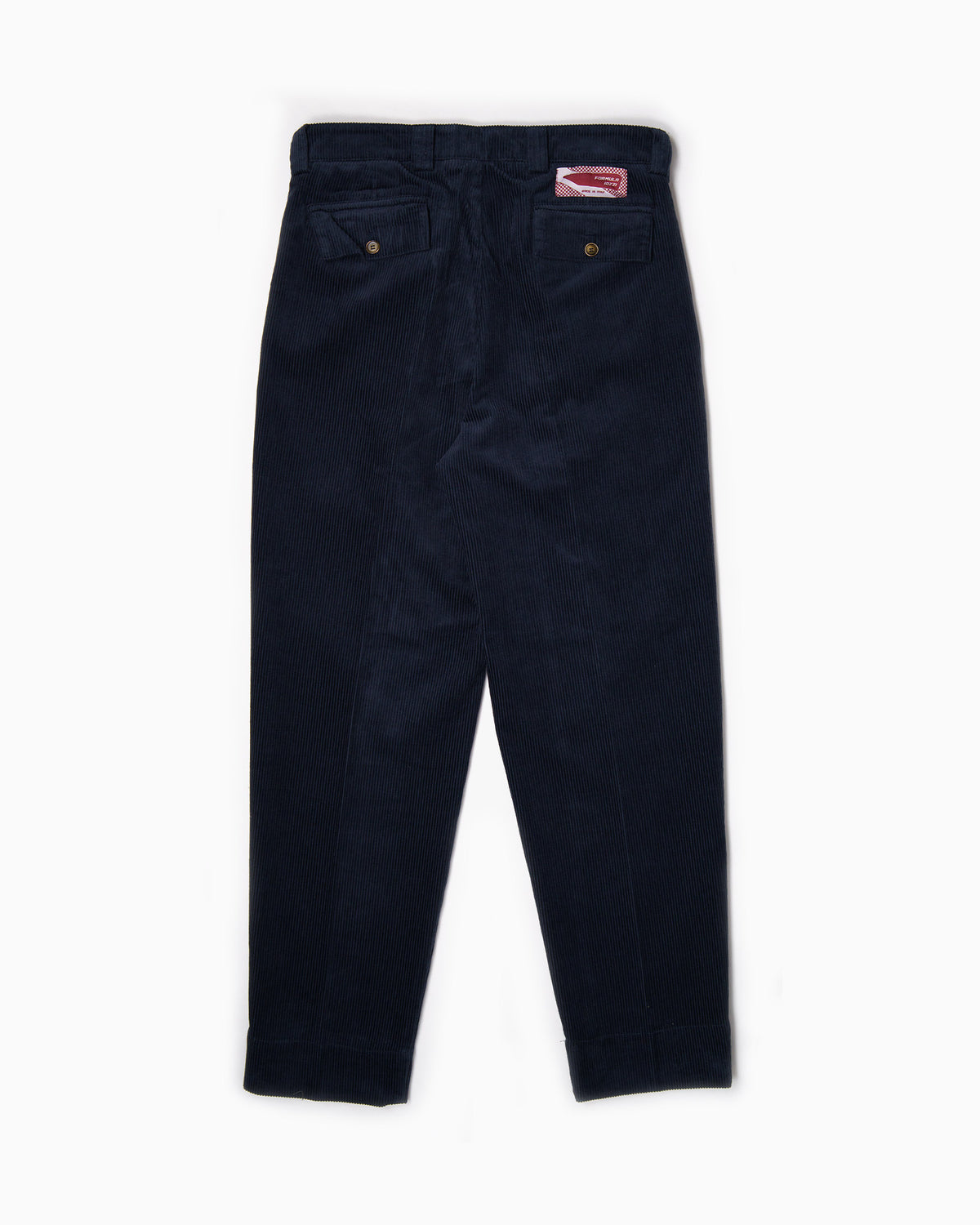 Pantaloni con 2 pince - Velluto a coste Blu