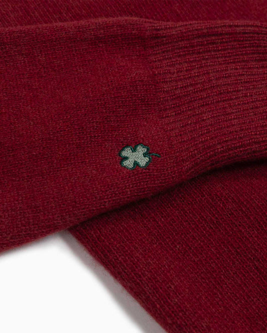 Maglione girocollo 100% lana merinos - Rosso