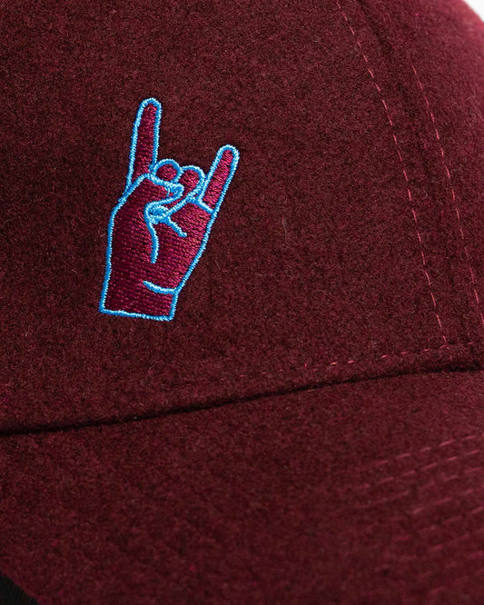 Burgundy Rock Winter Baseball Cap