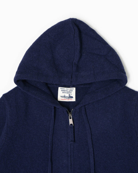 Felpa full zip Shetland - Blu