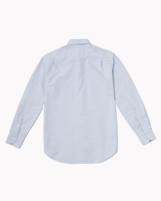 Essential Button-Down Shirt - White/Blue Stripes
