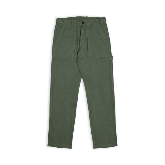 Pantaloni Fatigue in lino - Verdi