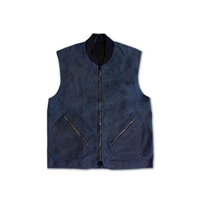 DMD - Gilet cotone cerato - Blu