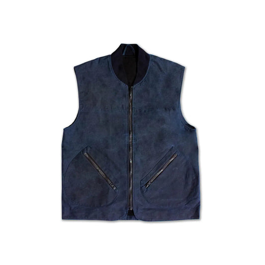 DMD - Gilet cotone cerato - Blu