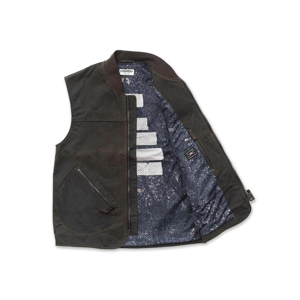 DMD - Gilet cotone cerato - Olive
