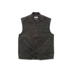 DMD - Gilet cotone cerato - Olive