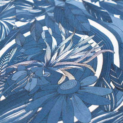 Short-sleeved shirt - Blue floral print