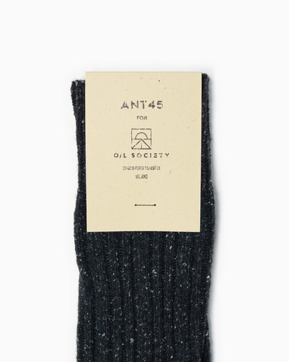ANT45 Wool Short Socks - Black