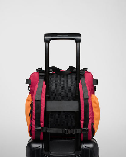 East-West Backpack 18L - Orange/Cherry/Camel