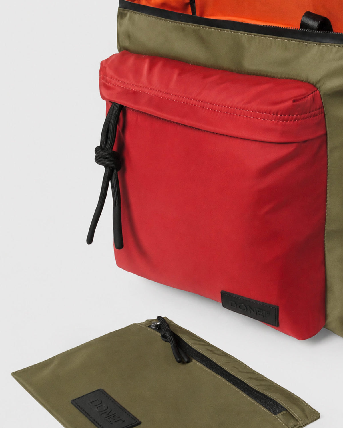 East-West Backpack 24L - Dark Green/Red/Brown