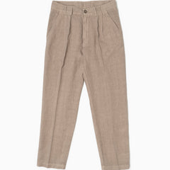 2 Pince Linen Pants - Khaki