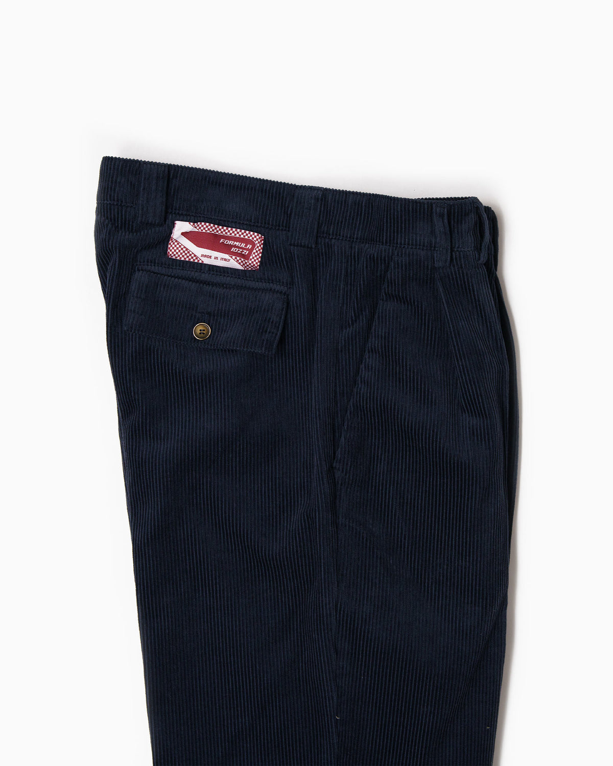 Pantaloni con 2 pince - Velluto a coste Blu