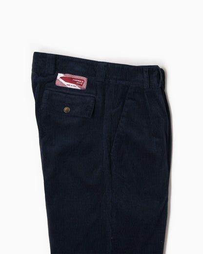 Pantaloni con 2 pince - Velluto a coste Blu