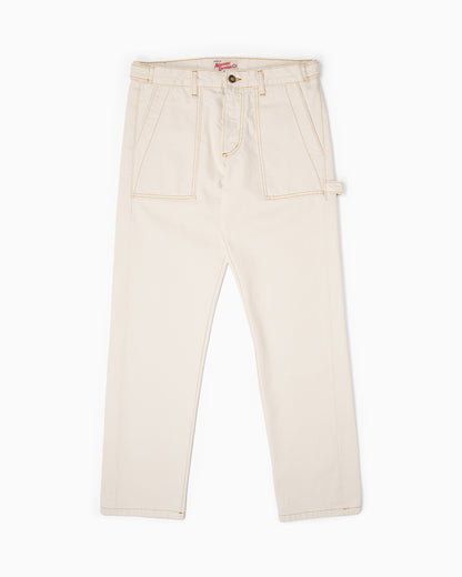 Pantaloni Fatigue - Denim Ecrù Cimosato