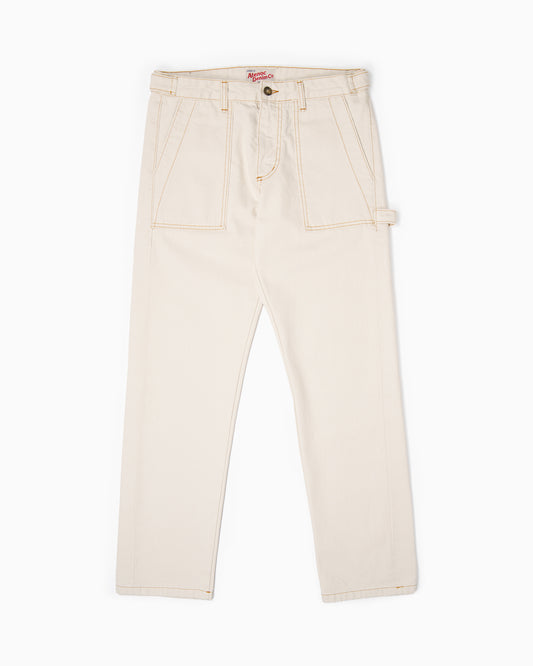 Pantaloni Fatigue - Denim Ecrù Cimosato