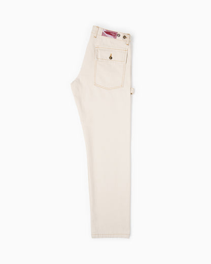 Pantaloni Fatigue - Denim Ecrù Cimosato