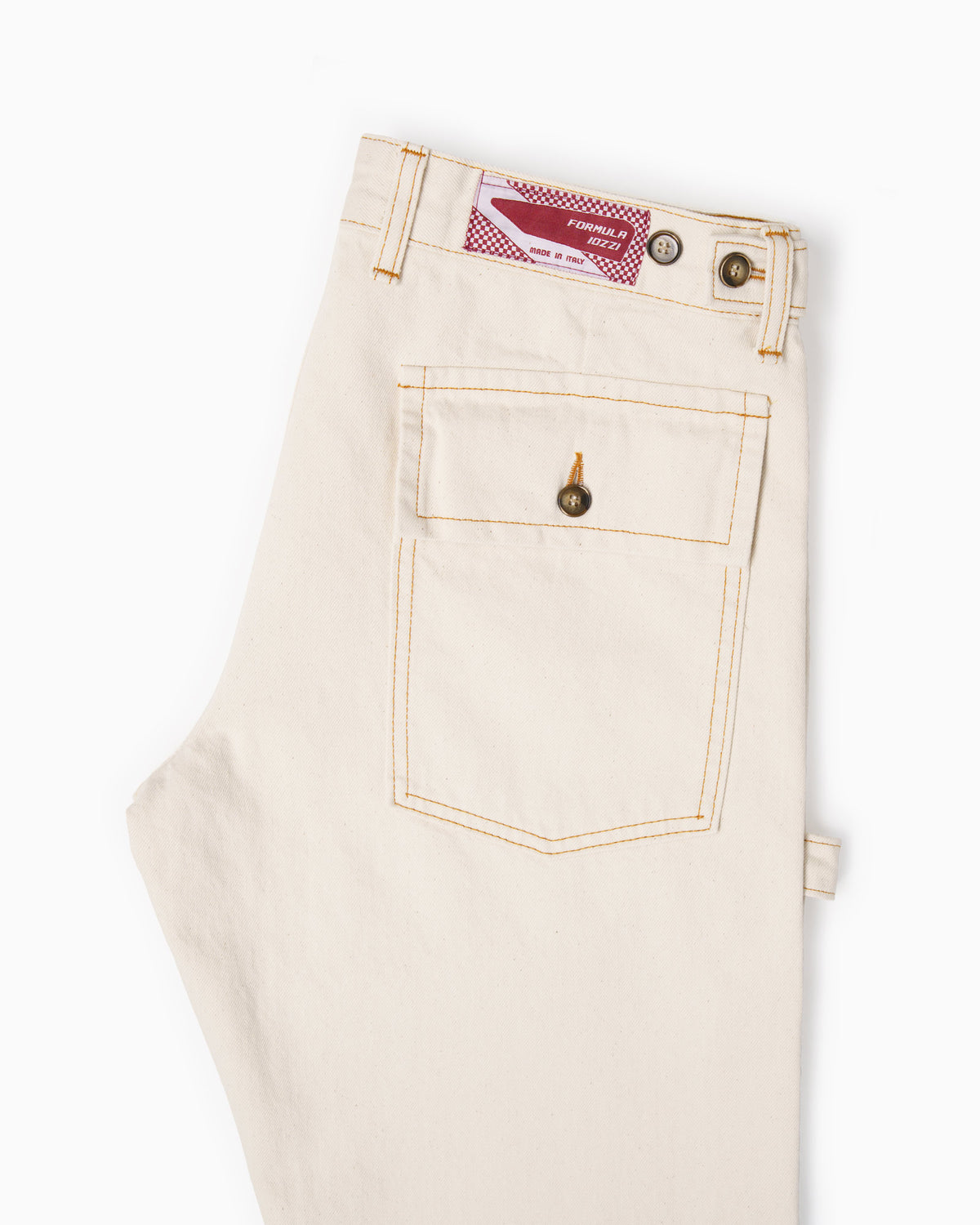 Pantaloni Fatigue - Denim Ecrù Cimosato
