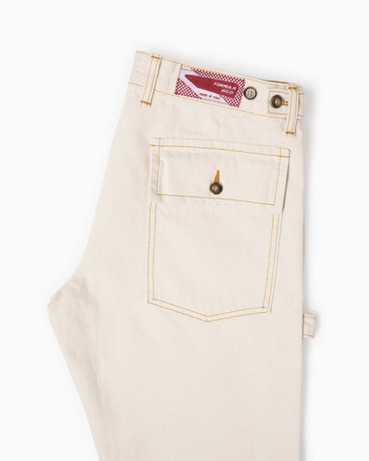 Pantaloni Fatigue - Denim Ecrù Cimosato