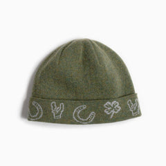 Cashmere Beanie - Lucky Charms Green