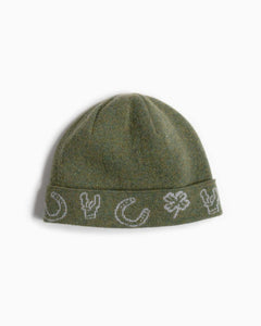 Cashmere Beanie - Lucky Charms Green