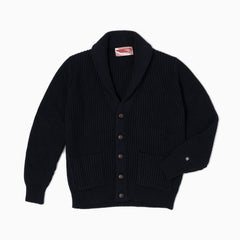 Cardigan collo scialle - Blu