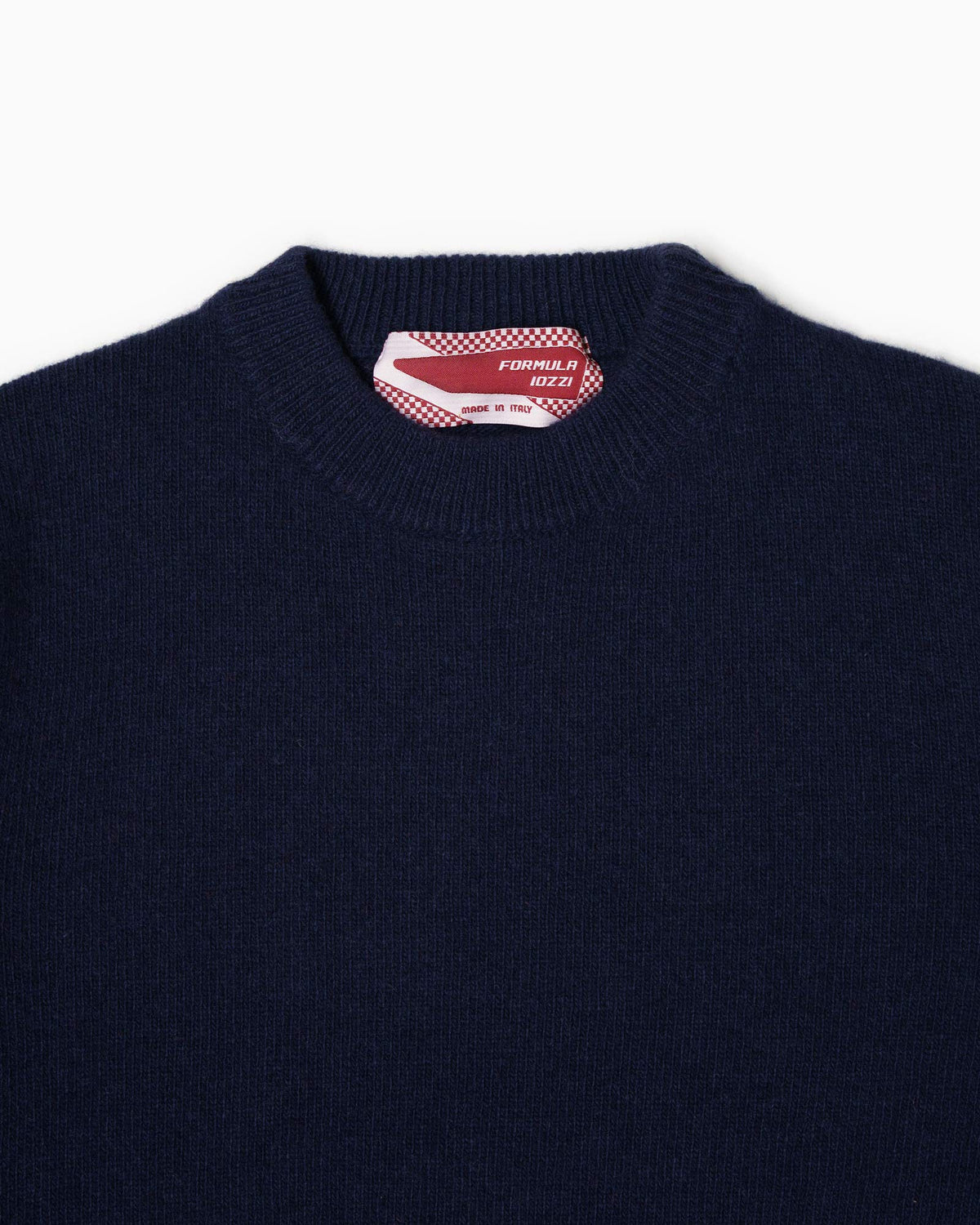 Maglione girocollo 100% lana merinos - Blu