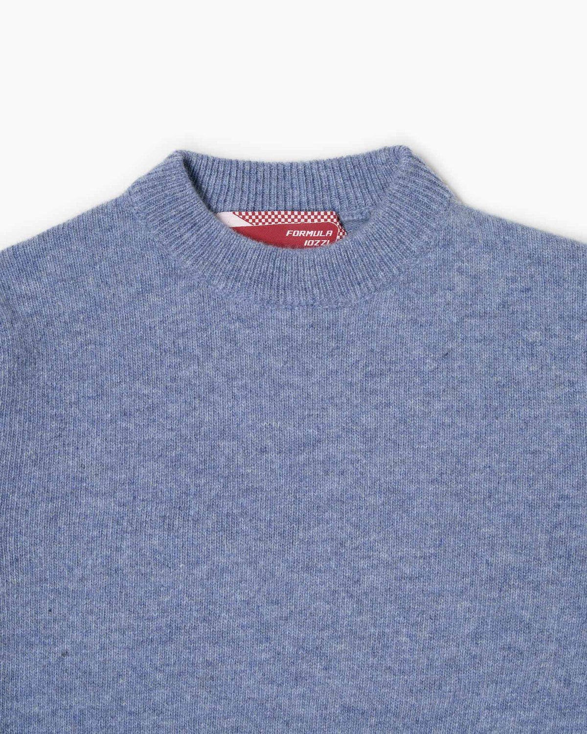 Maglione girocollo 100% lana merinos - Ceruleo