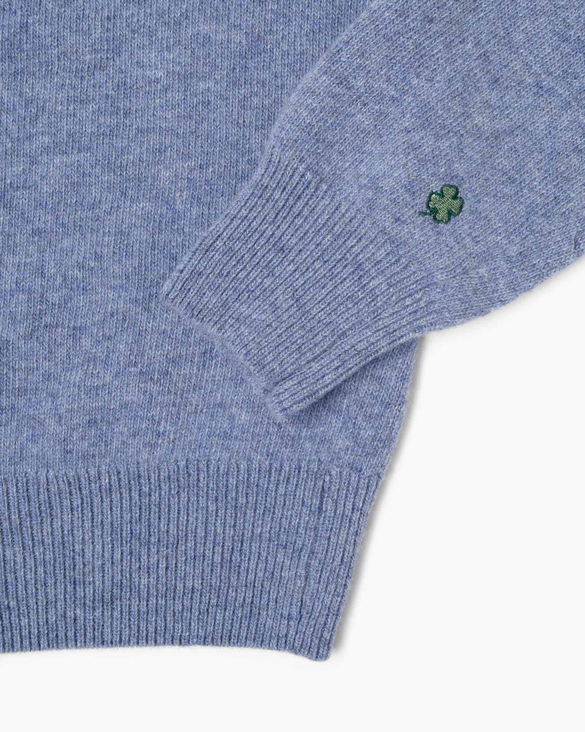 Maglione girocollo 100% lana merinos - Ceruleo