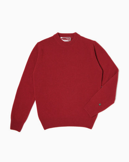 Crew Neck Jumper 100% Merino - Red