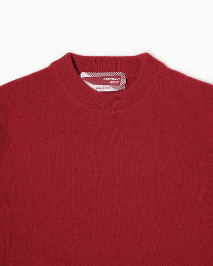 Crew Neck Jumper 100% Merino - Red