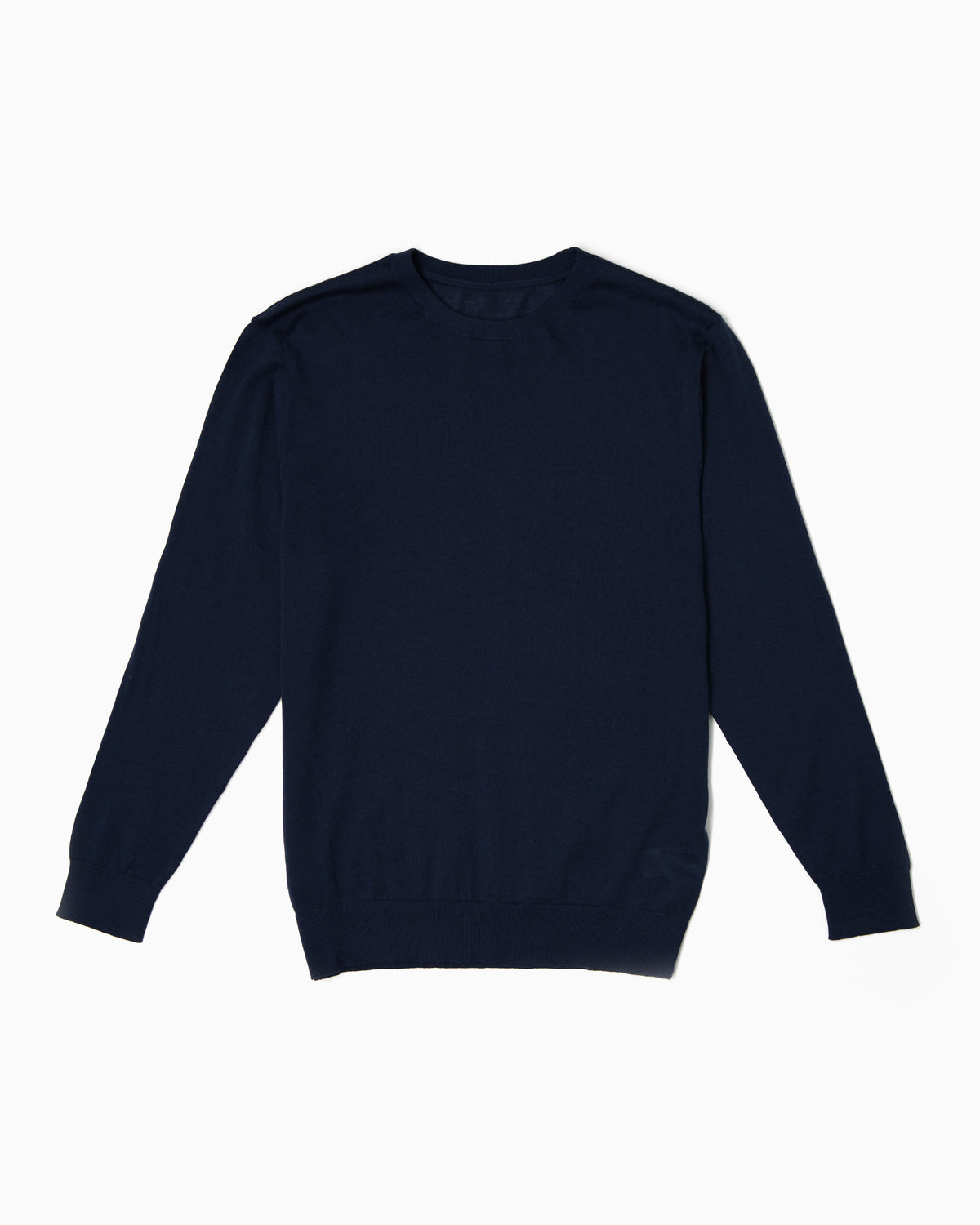Merino Wool Crew Neck - Navy Blue