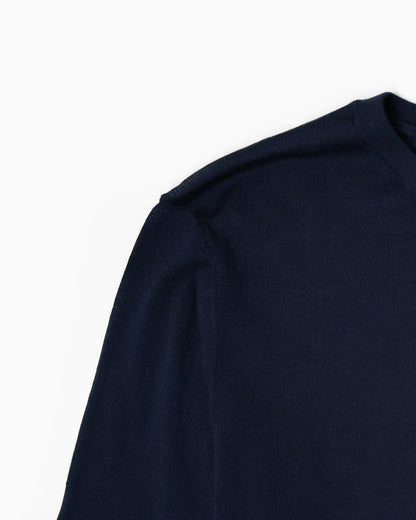 Merino Wool Crew Neck - Navy Blue
