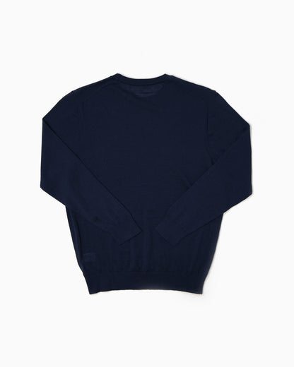 Merino Wool Crew Neck - Navy Blue