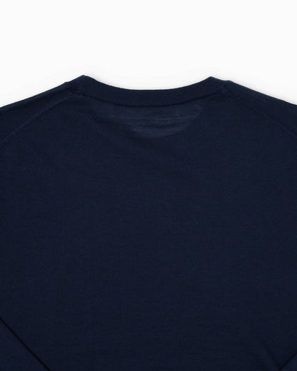 Merino Wool Crew Neck - Navy Blue