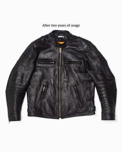 “Café Racer” Black Leather Jacket