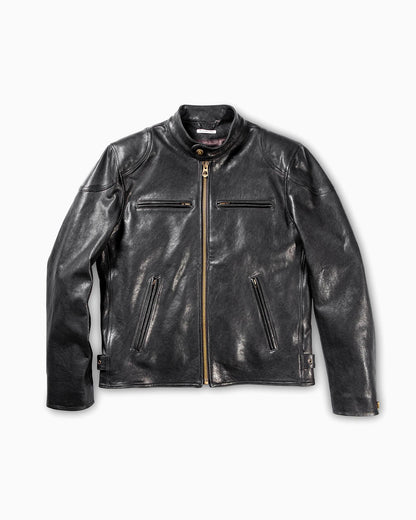“Café Racer” Black Leather Jacket