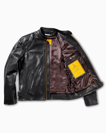 “Café Racer” Black Leather Jacket