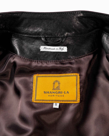 “Café Racer” Black Leather Jacket