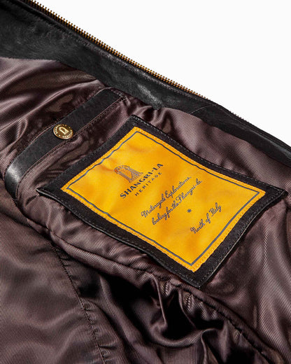 “Café Racer” Black Leather Jacket