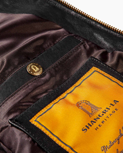 “Café Racer” Black Leather Jacket