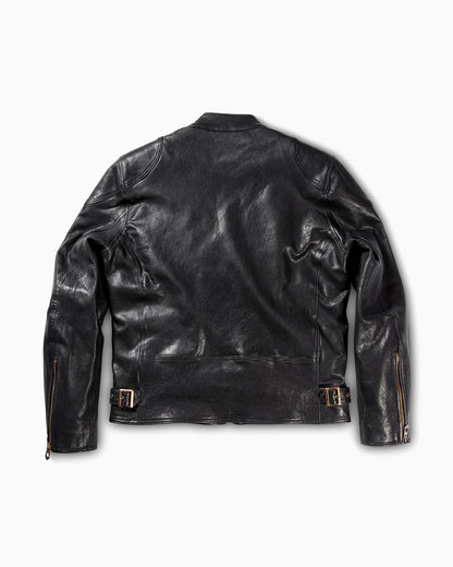 “Café Racer” Black Leather Jacket