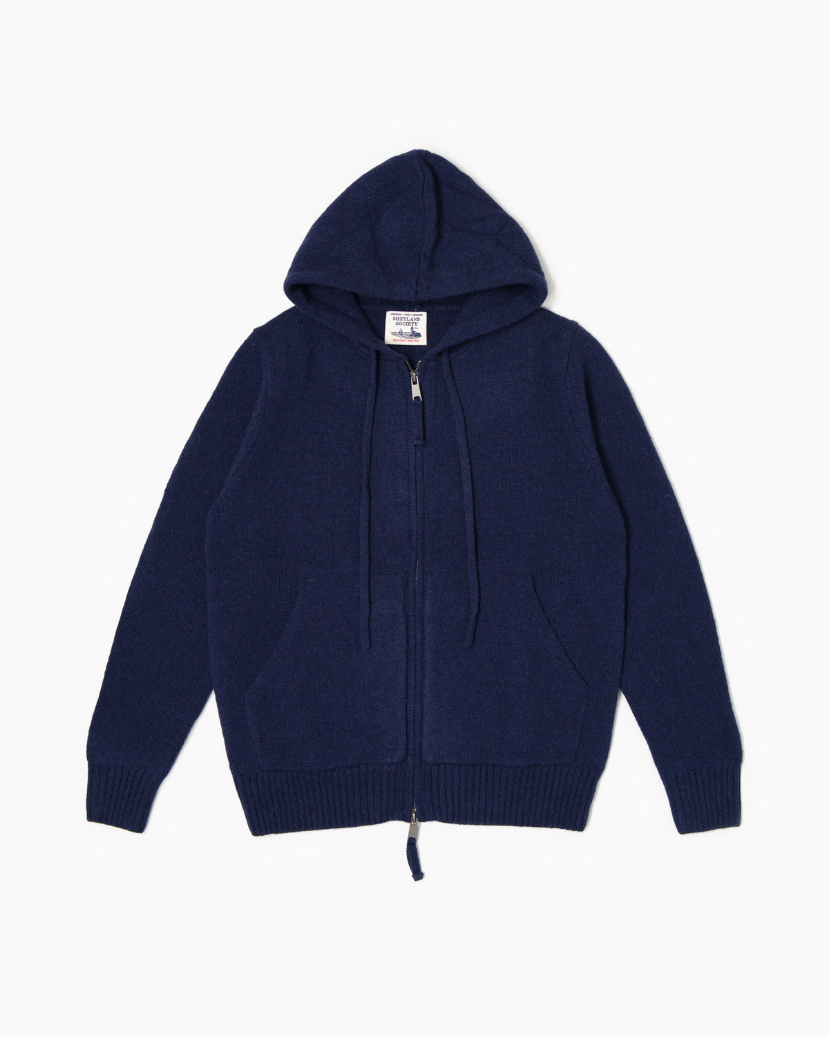 Shetland Full Zip Sweater - Blue