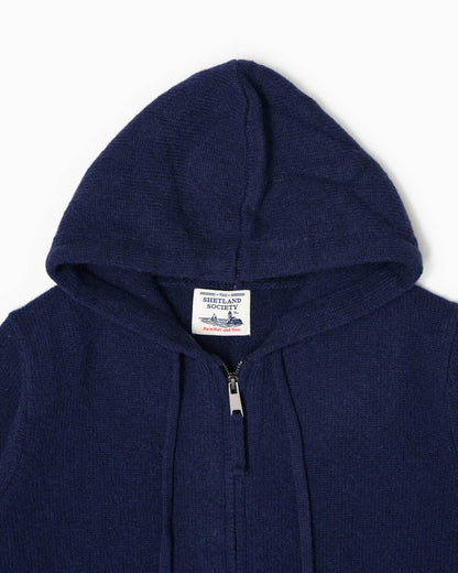 Shetland Full Zip Sweater - Blue