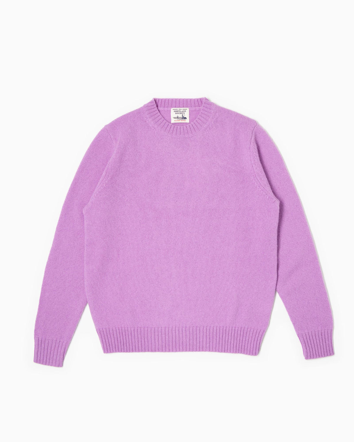Maglione girocollo Shetland - Lilla