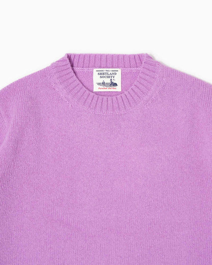 Maglione girocollo Shetland - Lilla