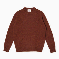Maglione girocollo Shetland - Mattone Mèlange