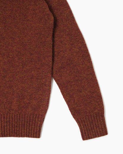 Maglione girocollo Shetland - Mattone Mèlange