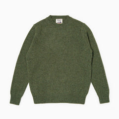 Maglione girocollo Shetland - Verde Mèlange