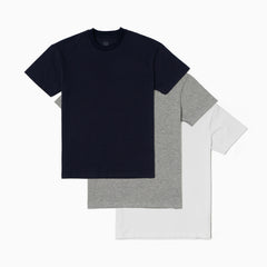 3 T-Shirts Pack - White/Grey/Blue